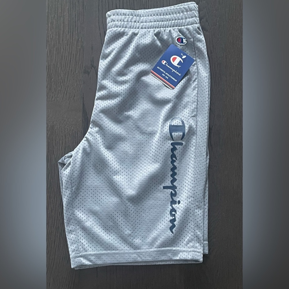 Champion Light Gray Mesh kids Shorts